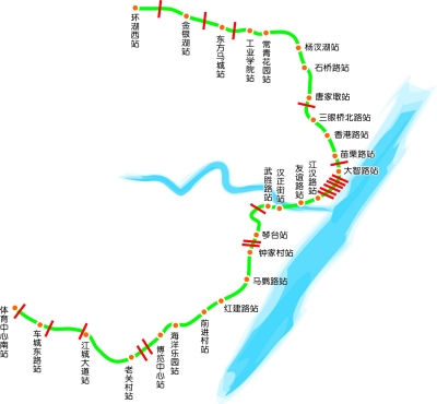 武汉最长地铁6号线一期2016年建成