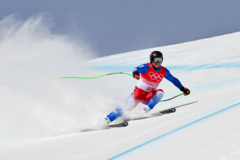 高山滑雪男子滑降比赛赛况