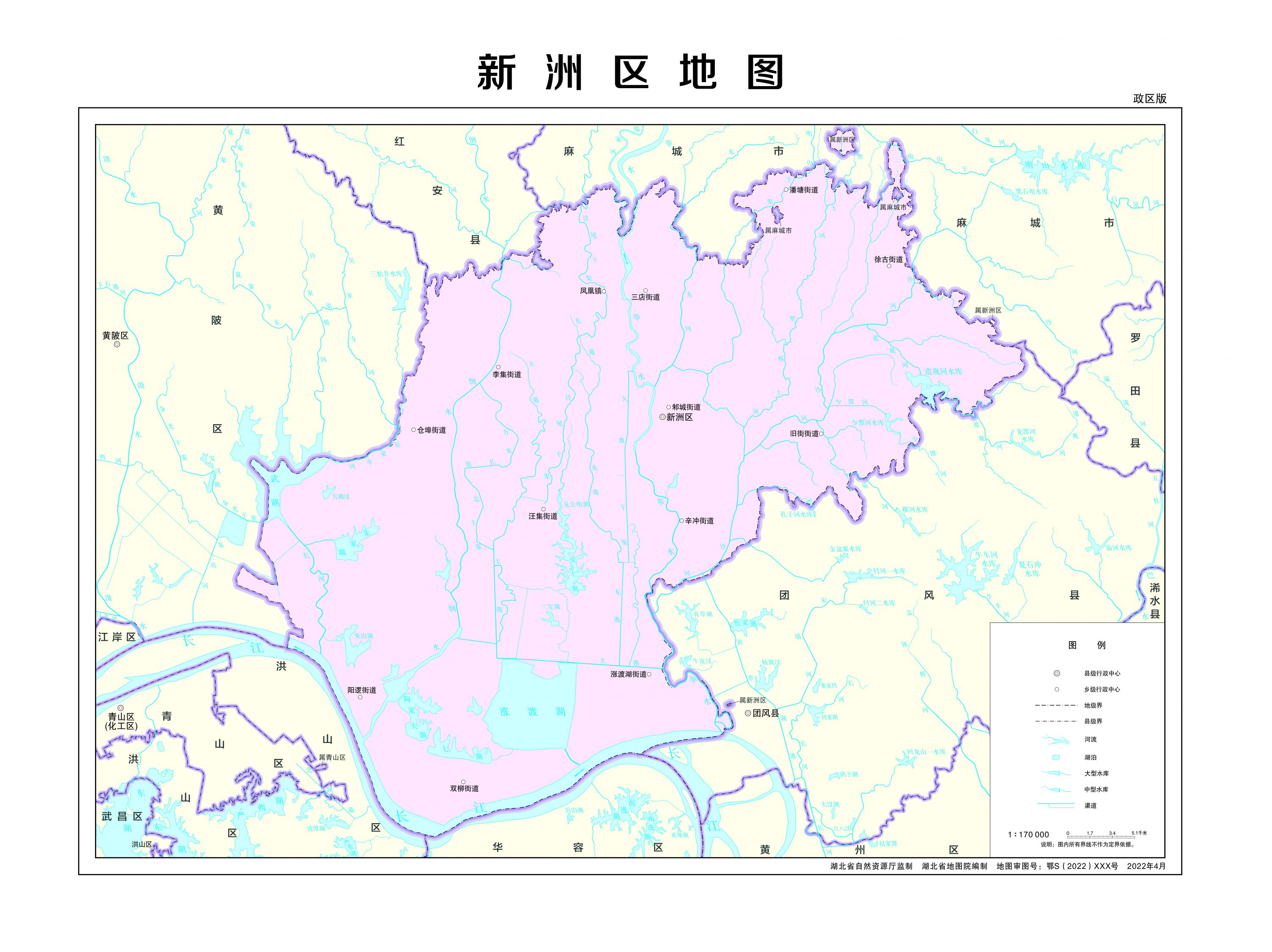 新洲最新地图发布！_武汉市