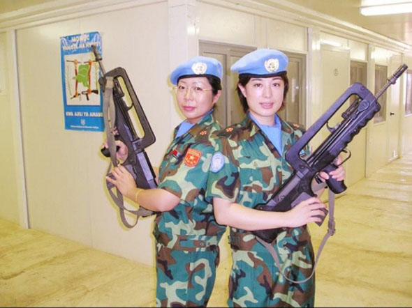 中国赴刚果维和的美女队员