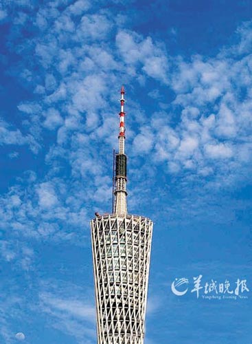 广州新电视塔因影响飞行安全降低10米(图)