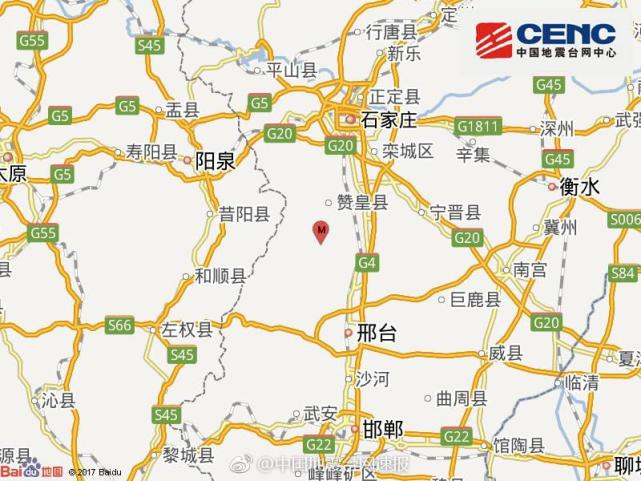河北邢台临城县发生37级地震震源深度5公里