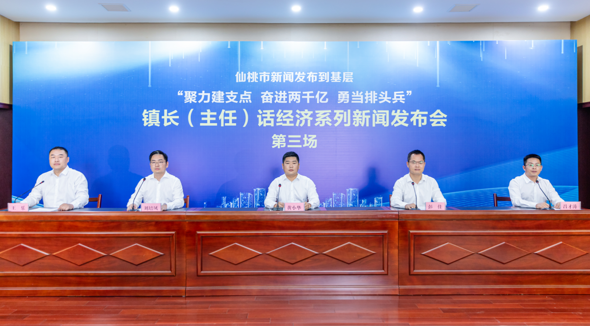 仙桃镇长（主任）话经济第三场新闻发布会举行