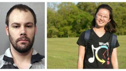 左：涉嫌绑架章莹颖的嫌犯克里斯滕森。 右：章莹颖。 图片来源：梅肯县警长办公室