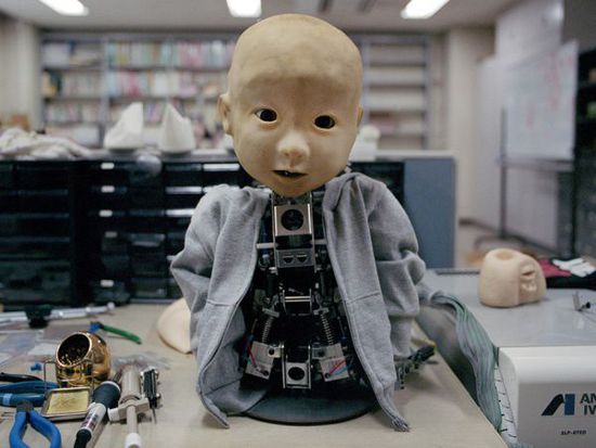 [多图]探访日本类人机器人实验室：制作自己的复制品