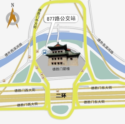 正规877路车站只有箭楼北侧一个,在其他区域揽客的全是“黑导游”。