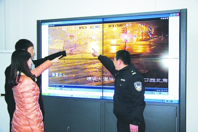 江汉路步行街视频监控锁贼影。