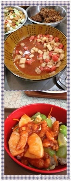 武大食堂现苹果炒西瓜 学生称炒菜师傅是神人