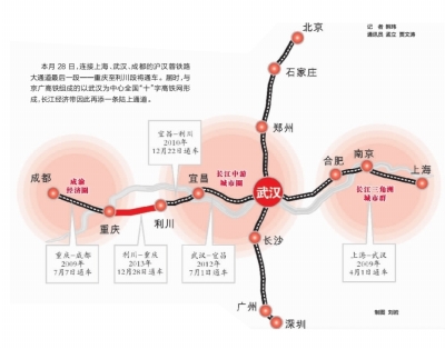 沪汉蓉铁路渝利段28日开通
