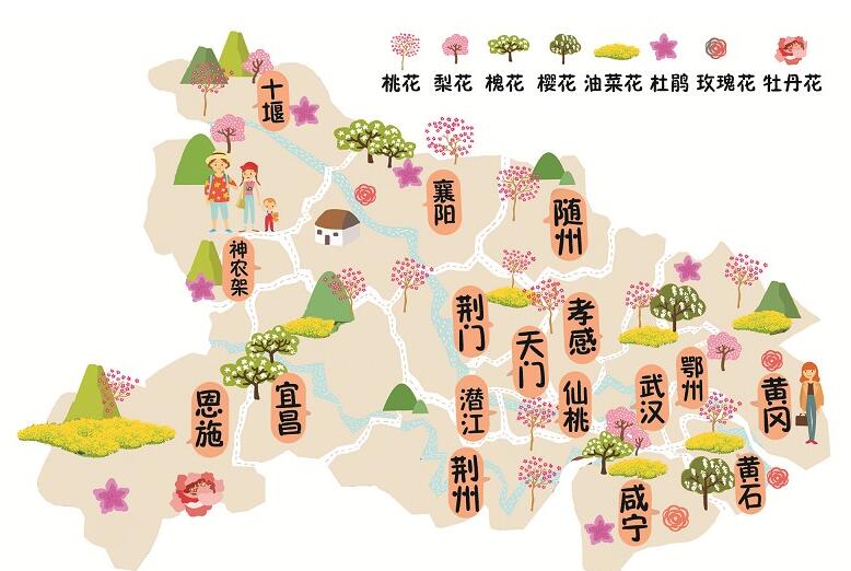 八朵鲜花枝头俏 湖北春季乡村赏花地图来了_