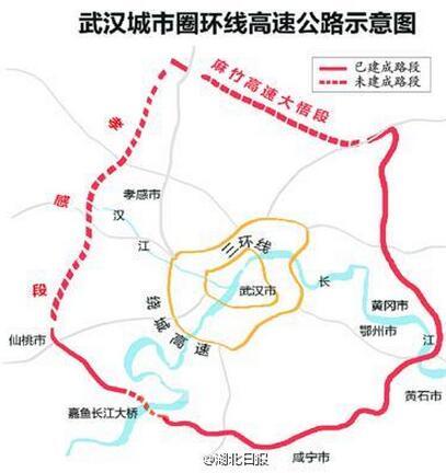 湖北圈环线3年后成圆 武汉城市圈15分钟上高速