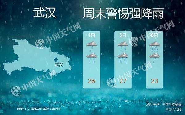 湖北今天雨水再起 周末武汉等地有大到暴雨