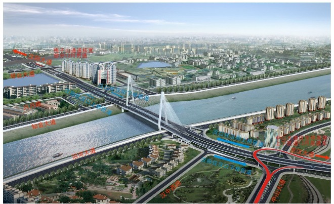 新月湖桥8月31日通车,武汉首现轻轨头顶跑汽车
