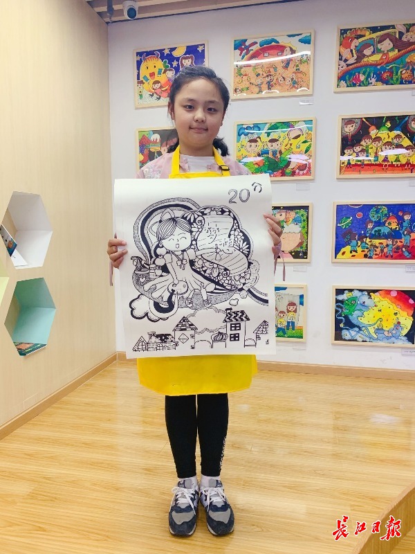 10岁女孩梦想有支“神奇画笔”，“邮票”上绘出梦想家园