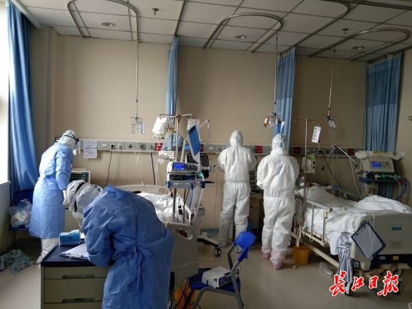 协和医院西院区湘雅病房临时icu(中南大学湘雅医院援鄂医疗队 供图)