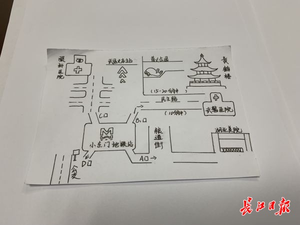 结合车站周边环境,绘制出一系列的线路图