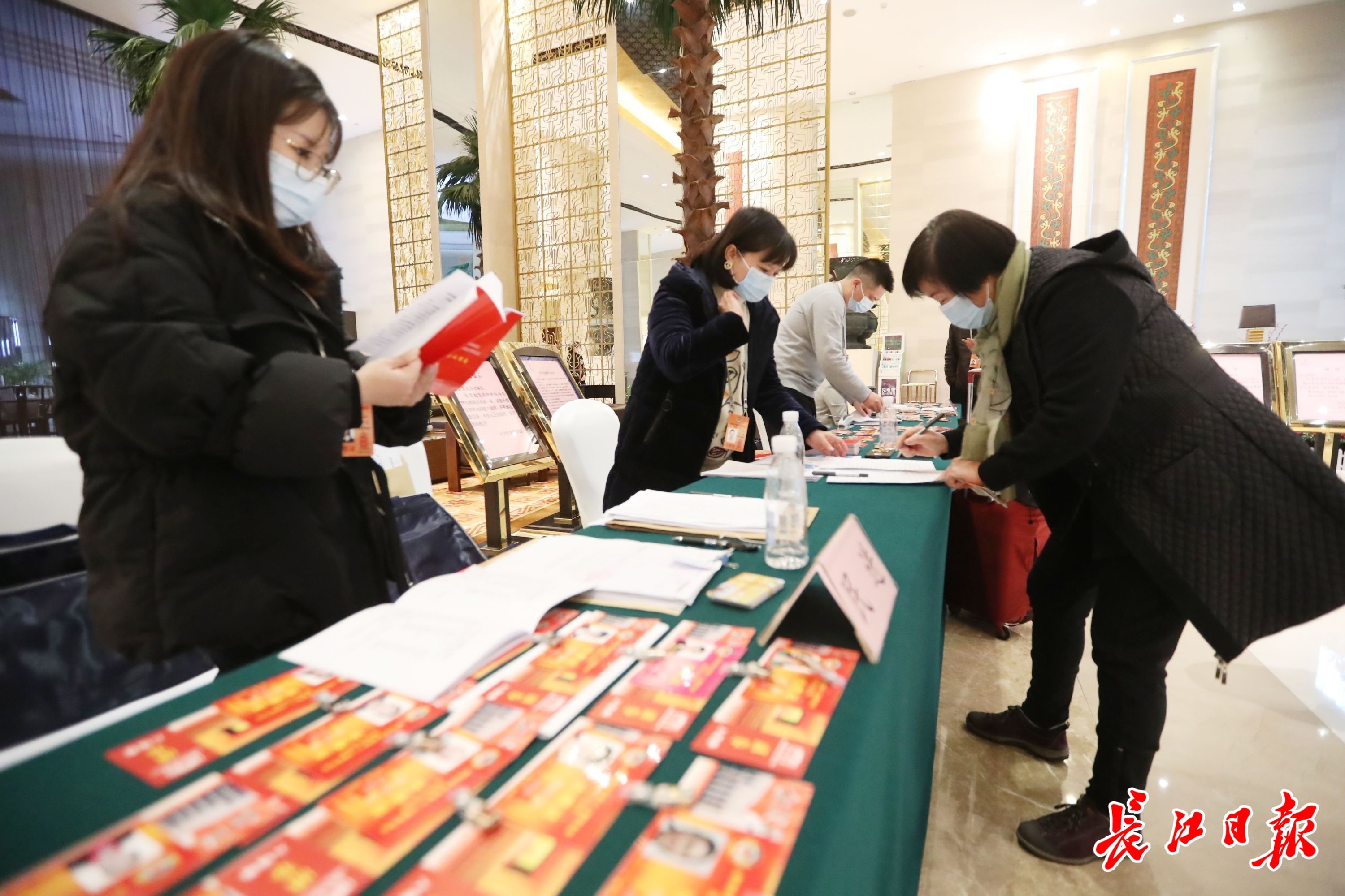 湖北省进入两会时间,人大代表、政协委员报到