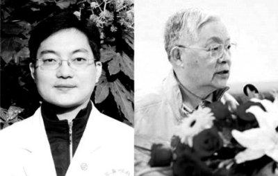 王宇澄(左)曾是王正敏的学生与亲密助手，他认为自己在导师评选院士过程中立下汗马功劳，却未获回报。师徒最终反目。 (资料图片)