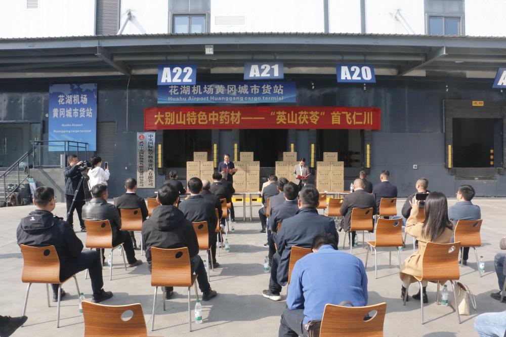 黄冈临空区输送英山茯苓飞往韩国仁川