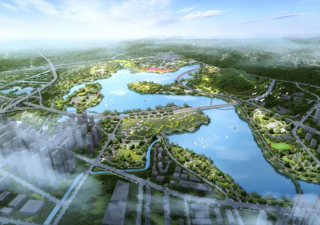 武汉龙阳湖公园效果图图片