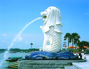 新加坡狮头鱼身像图片