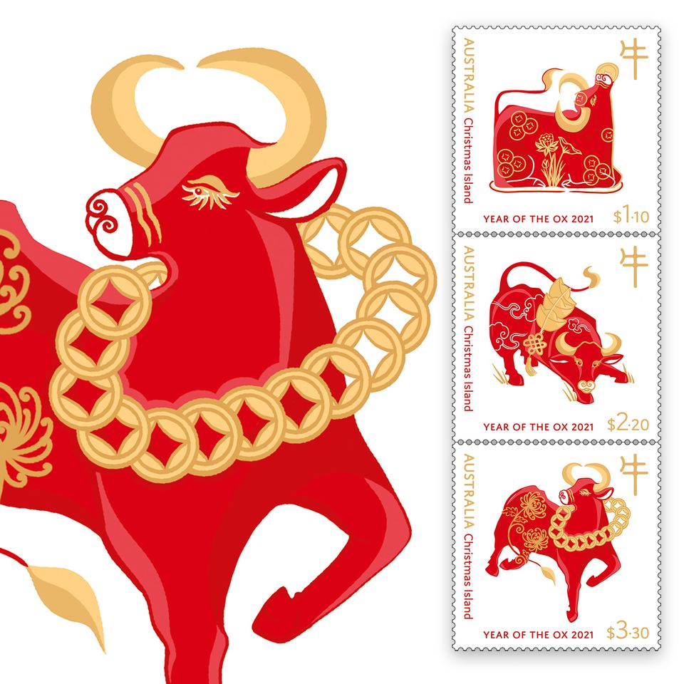 牛出圈了多国发行牛年生肖邮票