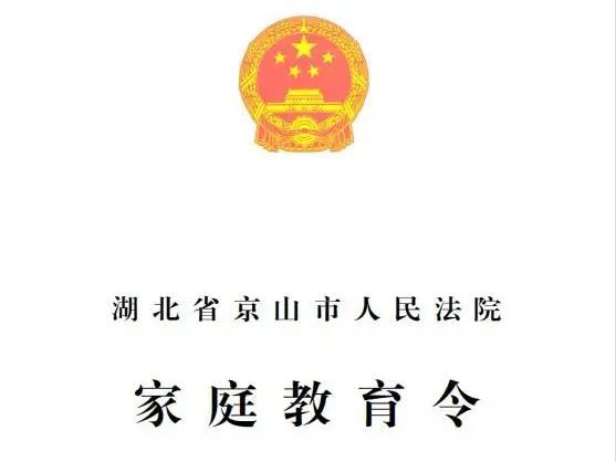 依法带娃荆门发出首份家庭教育令