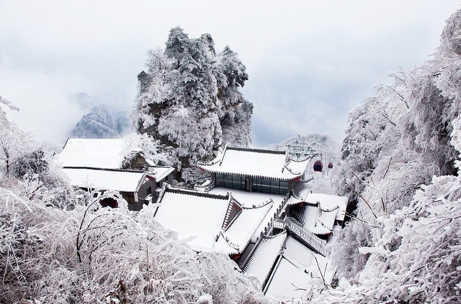 武當絕美雪景大雪封山恍若人間仙境