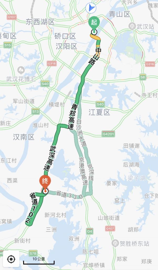 武沙高速全程线路图图片