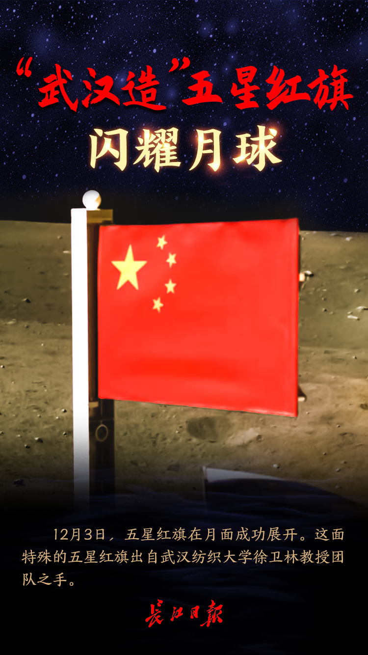 武汉造五星红旗闪耀月球丨海报