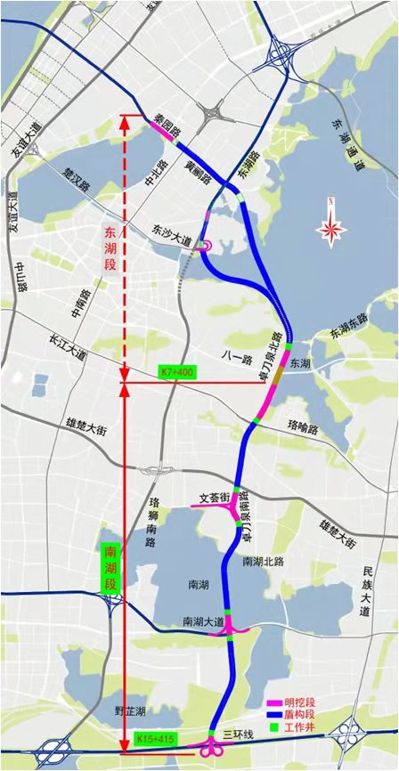 两湖隧道南湖段开工建设将解决东湖南湖片区路网瓶颈