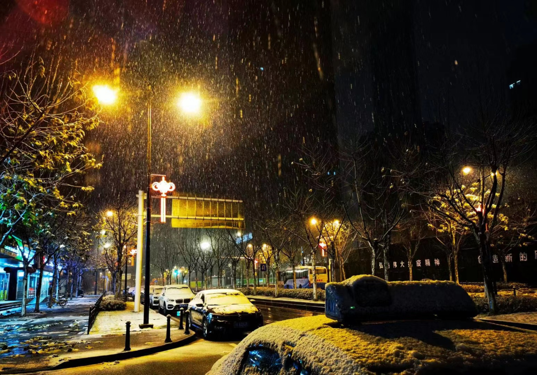 城市雪景图片 真实图片