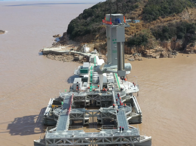 世界单台容量最大这一潮流能发电机组在舟山启动
