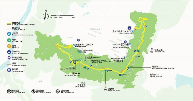 攀枝花登山步道路线图图片