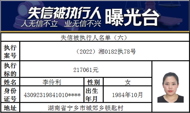 老赖名单 照片曝光图片